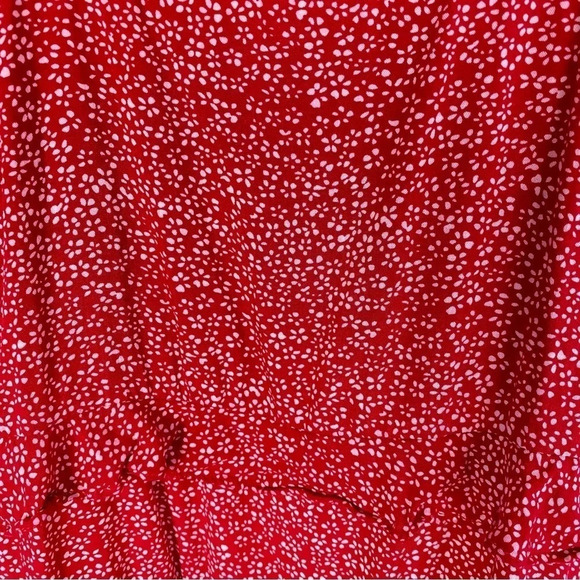 Sundae Muse Carter Dress Womens Size 2 - 4 XS Red Ruffle Mini Tie Shoulder - Picture 8 of 16